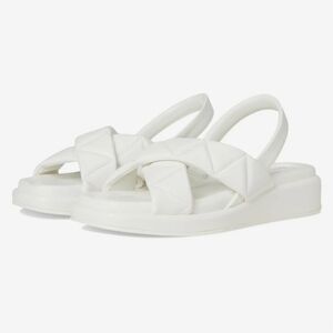 Anne Klein Artise Slingback Quilted Faux Leather Sandals Womens Size 9.5